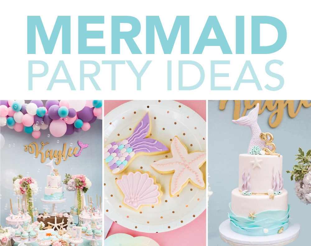 1st Birthday Mermaid Cake Shells Fishing Nets Balloon Paper Sculpture –  Dbackdrop