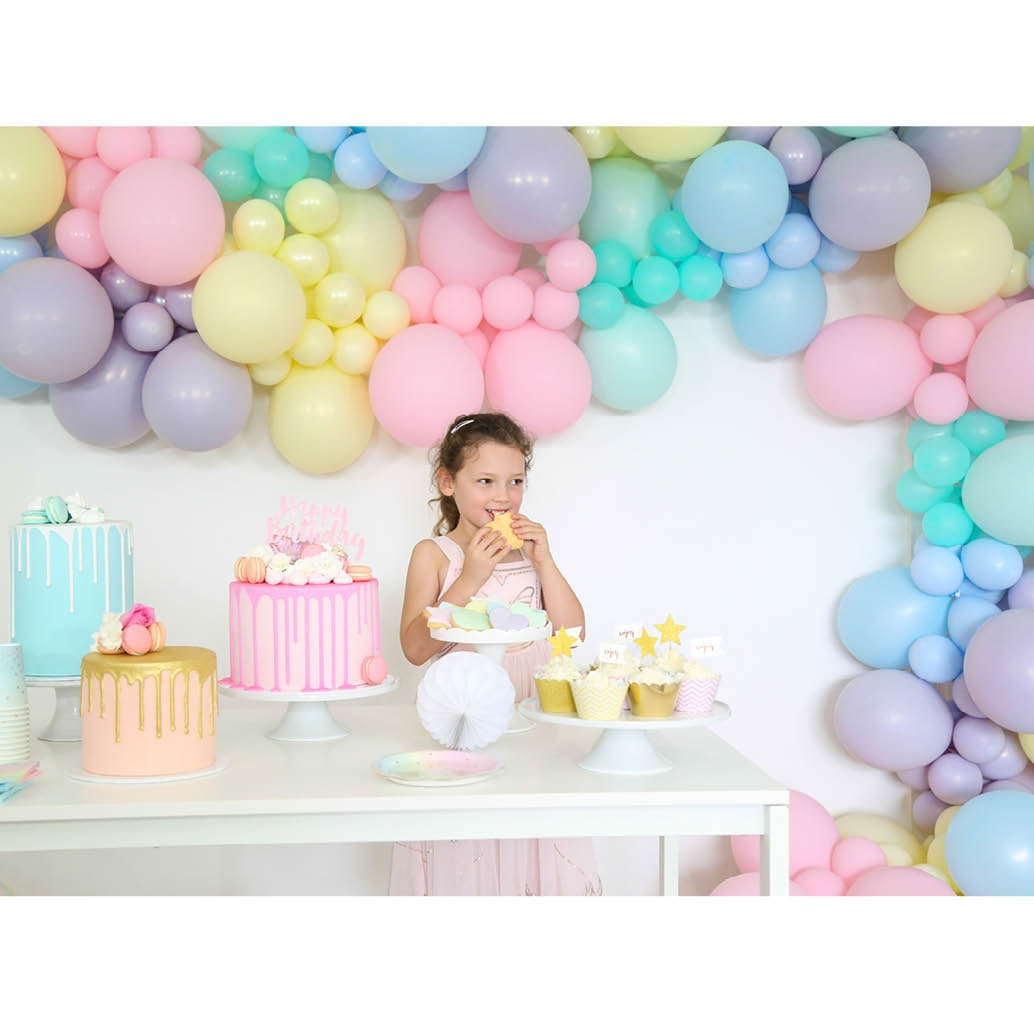 CONFETTI Balloon Cake Topper GARLAND Birthday PARTY Decoration Pastel  Rainbow