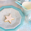 Blue Iridescent Dessert Plate - Pack of 10 - 7” (18.5cm) diameter