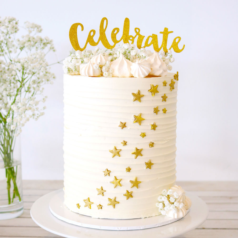 Gold Glitter Cake - CakeCentral.com
