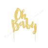 Oh Baby Gold Glitter Cake Topper - 1 Pce