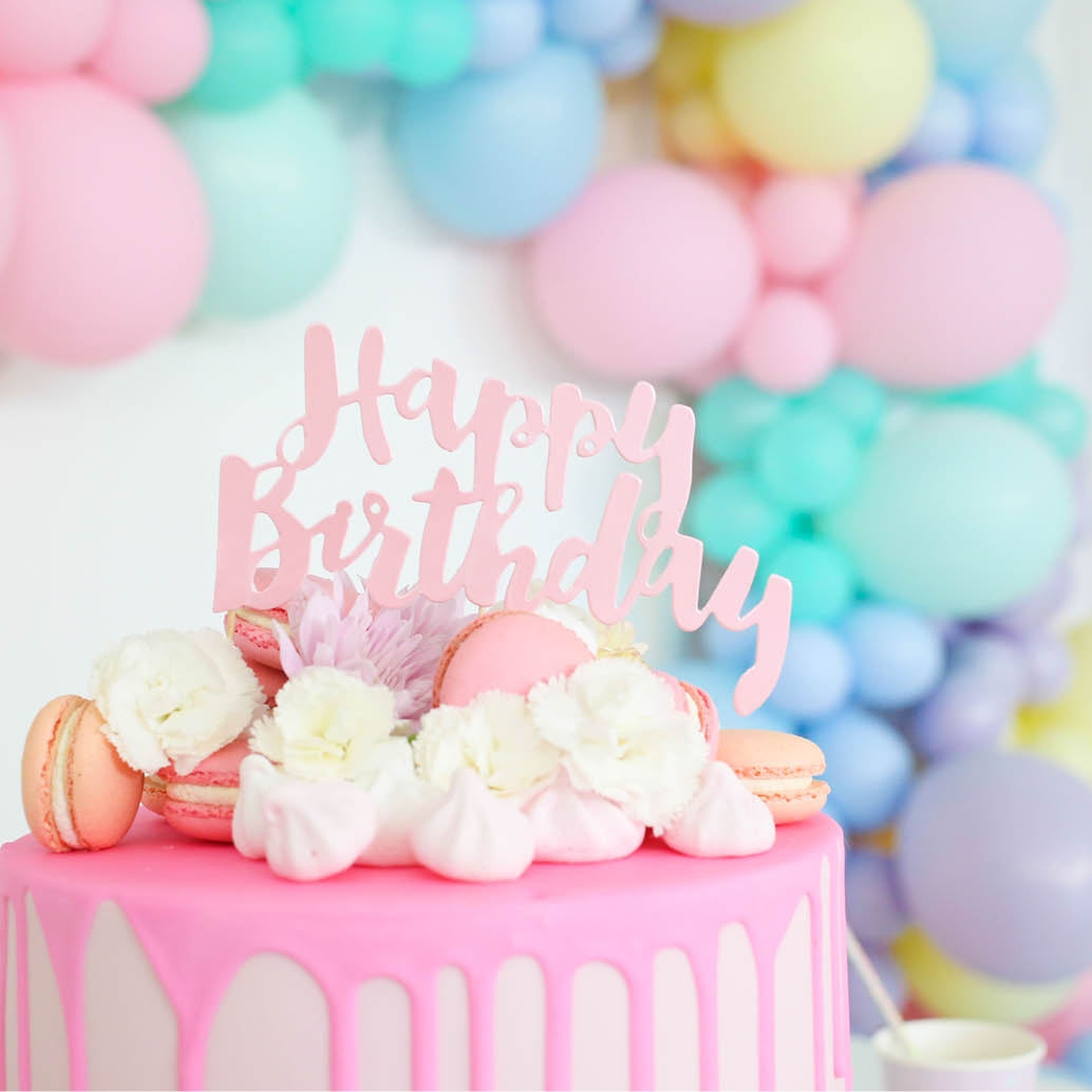 Printable Girl Cake Topper, Birthday Party Cake Topper, Birthday Party for  Kids, Cake Decoration, Pink Party 
