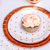 Rose Gold Dots Dessert Plate - Pack of 10