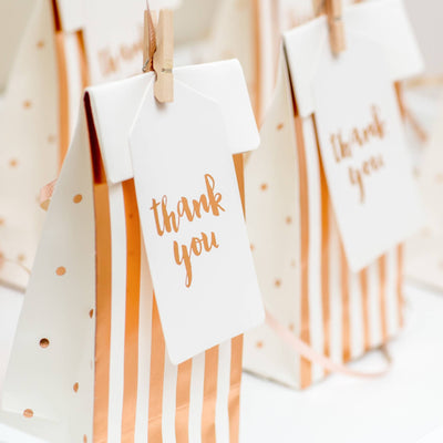 Rose Gold Thank You Tags - Pack of 10
