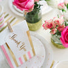 Gold & Pink Spots Dessert Plate - Pack of 10