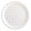 Gold & Mint Dots Large Plate - Pack of 10