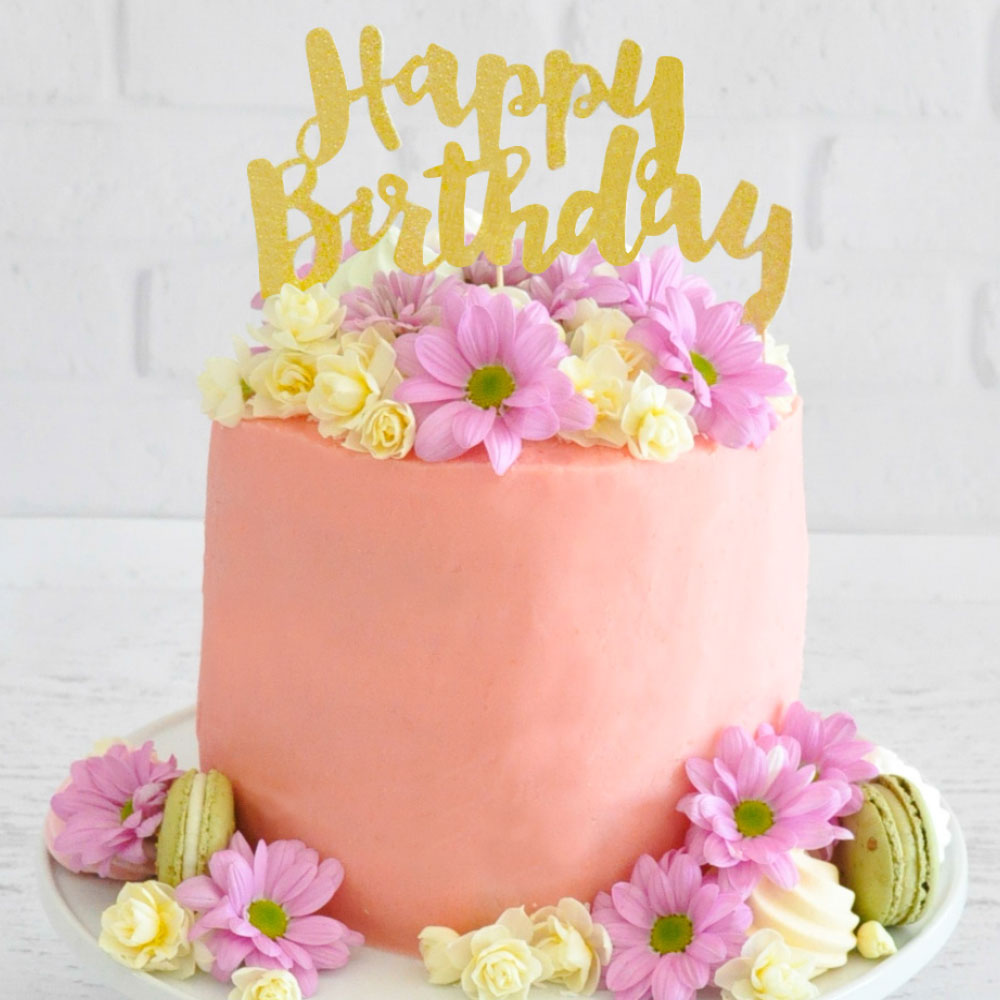 Cake topper Happy Birthday