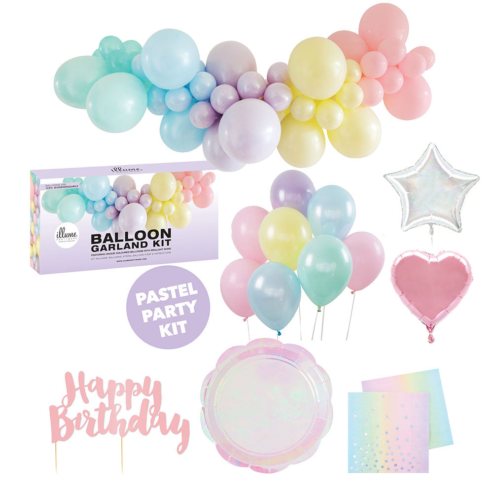 PASTEL STREAMER AND BALLOON PARTY BACKDROP – thepartyville