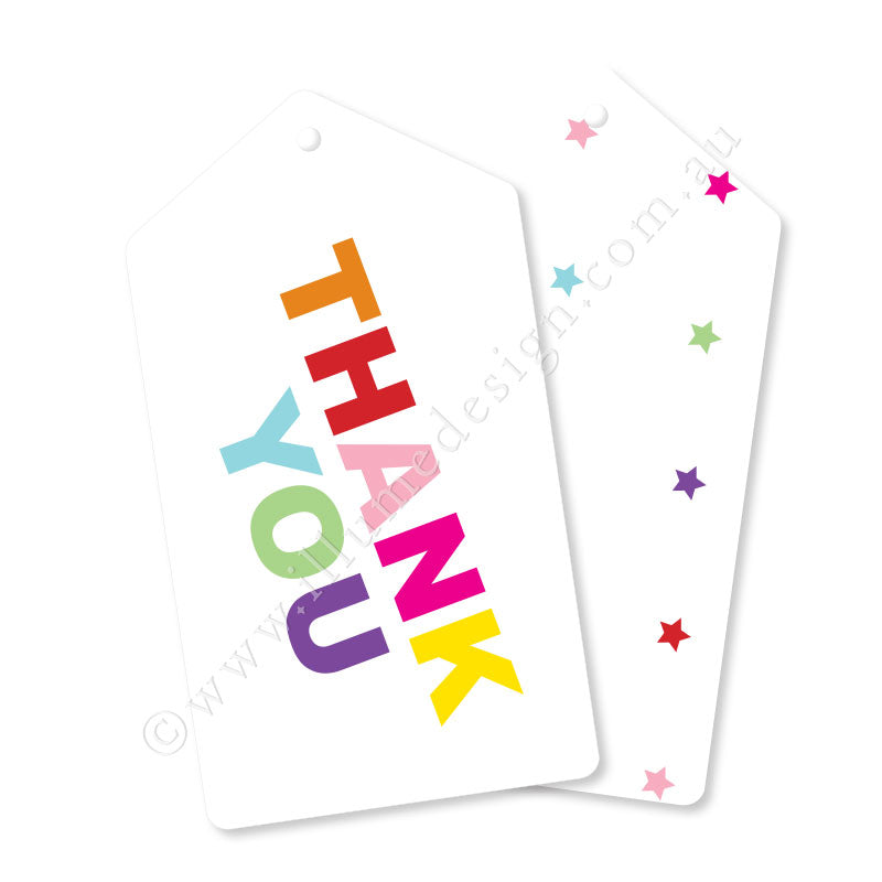 Rainbow Thank You Tag - Pack of 10