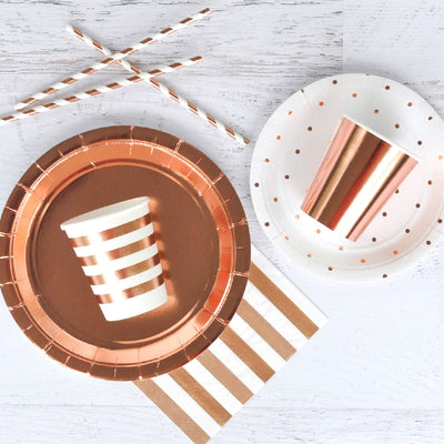 Rose Gold Foil Cup - Pack of 10