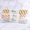 Silver Foiled Striped Paper Straws - Pack of 25