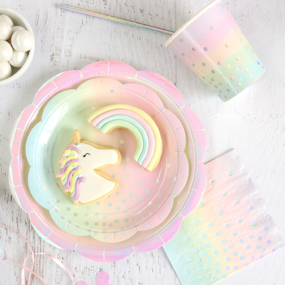 verrio Disposable Paper Straws Glitter Pearl Film Straws Rainbow